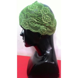 Lace Hijab Band-Green